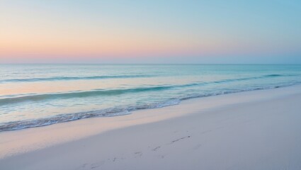 Stunning sea abstract backdrop. Golden sand beach alongside blue ocean and cloudscape.