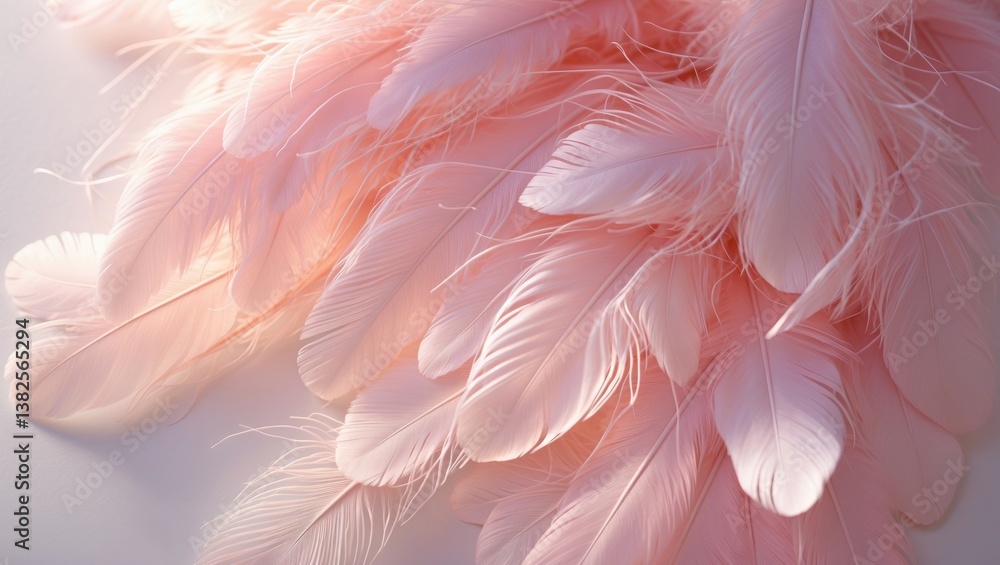Poster soft pink feather pattern texture background that is beautiful.