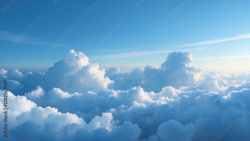 Canvas Prints beautiful clouds in springtime on a sunny day. blue sky with fluffy white clouds.