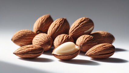 Close-up view of almonds