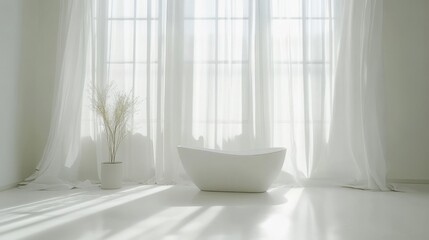 Serene Minimalist Bathroom Design.