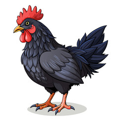 rooster isolated on white background