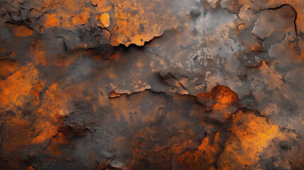 Metal Texture Surface with Cracked Deep Corrosion 