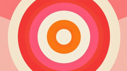Abstract Colorful Target with Pink and Orange Circular Shapes