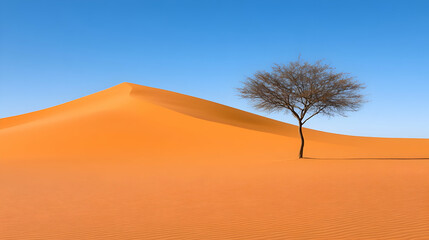 Naklejka premium Desert biodiversity and unique survival in arid dunes with resilient flora and fauna lifeforms