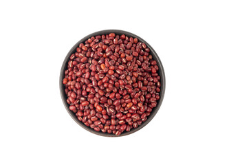 Red adzuki beans isolated, raw azuki bean pile, Vigna angularis legume seeds, dry red mung bean