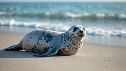 Grey Seal resting on the shore
