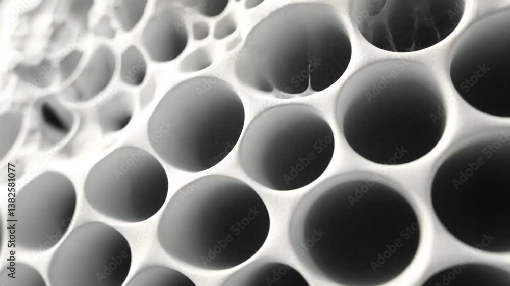 Poster bright white abstract honeycomb pattern creation with depth details generative ai