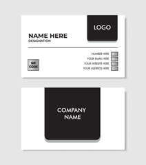 Creative, modern, simple, double sided business card, visiting card, design template layout

