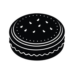 Hamburger Silhouette Vector Design.