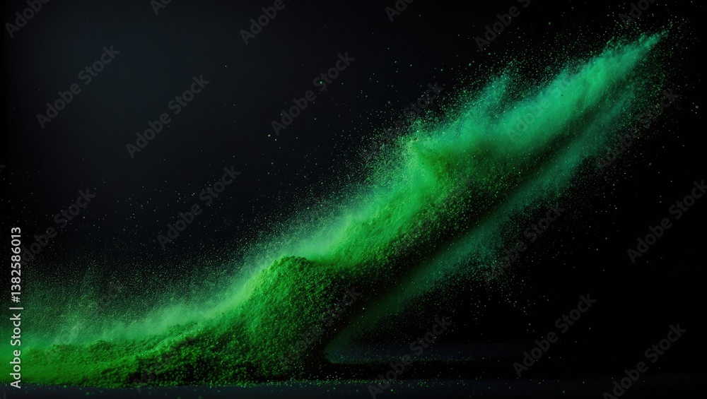 Aufkleber painted holi festival with frozen motion of color dust particles splashing, abstract explosion of mu