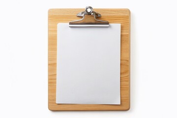 Blank Paper on Wooden Clipboard - Mockup for Notes,  Messages, or To-Do Lists