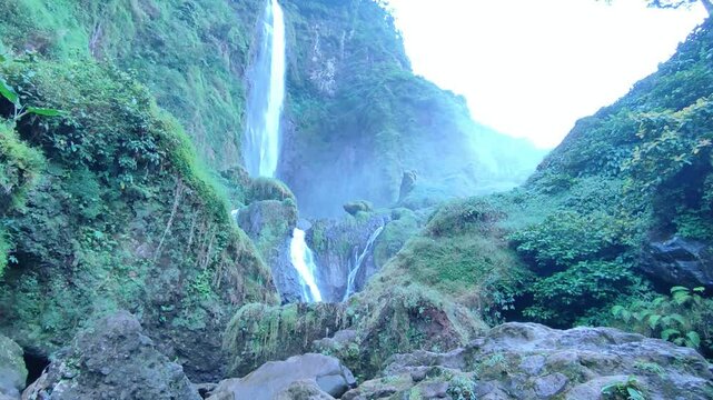 A footage of Curug Citambur or Citambur Waterfall in Cianjur, West Java, Indonesia.