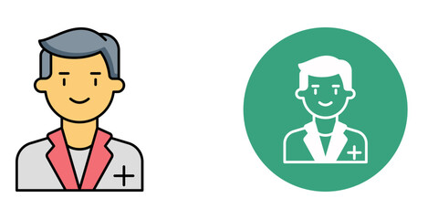   Doctor  Icon – Line & Glyph Style