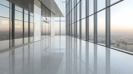 Modern Office Interior with City View