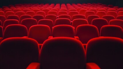 Obraz premium empty red theater seats