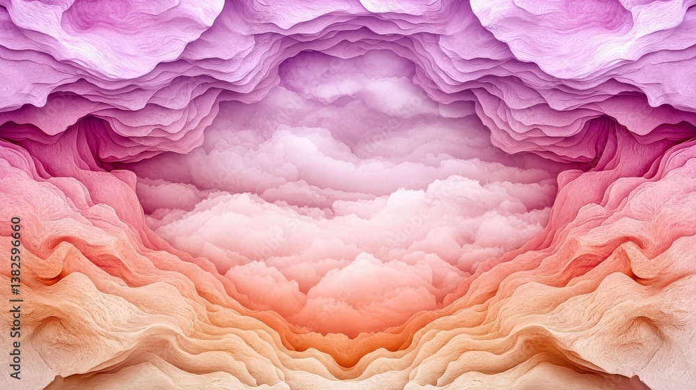 Aufkleber sky of colors: a mesmerizing view of an ethereal sky filled with layers of vibrant colors, creating 