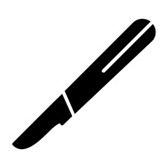 Surgical knife Solid Style Icon