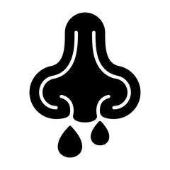 Nose bleeding Solid Style Icon