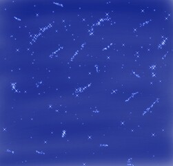 Beautiful Night Sky with Glowing Stars