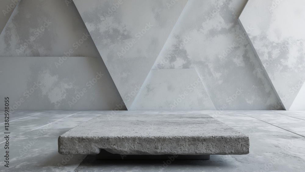 Poster seamless texture background of a light slab wall with a grunge finish. top-down view of a stone tabl