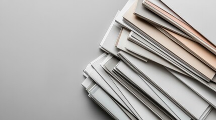 stack of papers documents magazines brochures