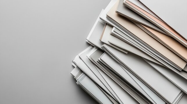 stack of papers documents magazines brochures