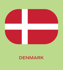 Obraz premium Flag Of Denmark, Denmark flag, National flag of Denmark.