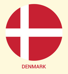 Obraz premium Flag Of Denmark, Denmark flag, National flag of Denmark.