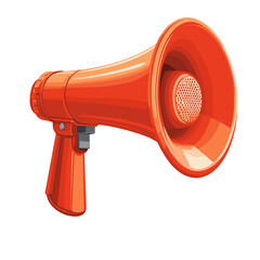 A flat clipart-style vector illustration of a megaphone isolated on a white background