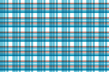 Plaid pattern with blue, brown, and white lines. Classic style.