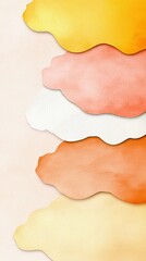 Fototapeta premium Layers of Delight: An artistic abstract composition featuring stacked, organic shapes in a gradient of soft, warm colors, evoking a sense of texture and depth.