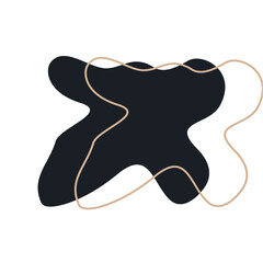 abstrack black shape and line