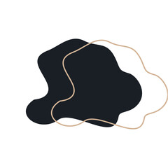 abstrack black shape and line