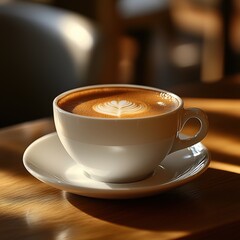  cup of coffee with a pattern on the surface