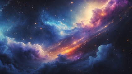 360-degree equirectangular view of a cosmic space backdrop