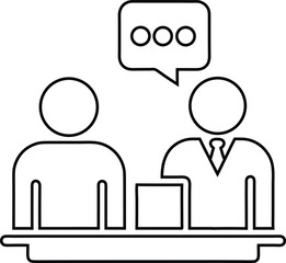 business people with speech bubbles