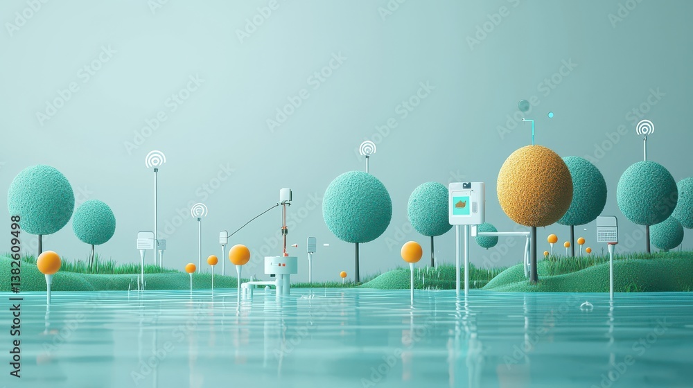 Poster optimizing precision irrigation with iot soil sensors for sustainability