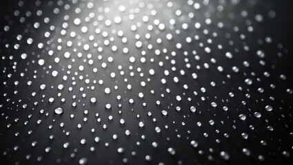Fototapeta premium Rain drop effect. Raining overlay on dark desktop wallpaper background. Basic rain weather overlay with black backdrop. Simple rainy weather background.