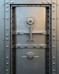 The Vault Door: A formidable, riveted steel door, symbolic of security and impenetrable strength. The cool metal gleams, hinting at the precious secrets safeguarded within.