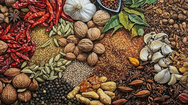 Aromatic Spices and Herbs Still Life Photography