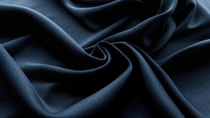 Fototapeta premium deep black fabric backdrop with empty space.
