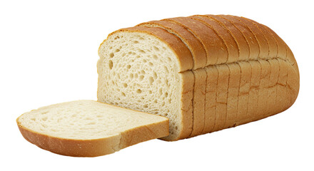 sliced bread isolated on white background