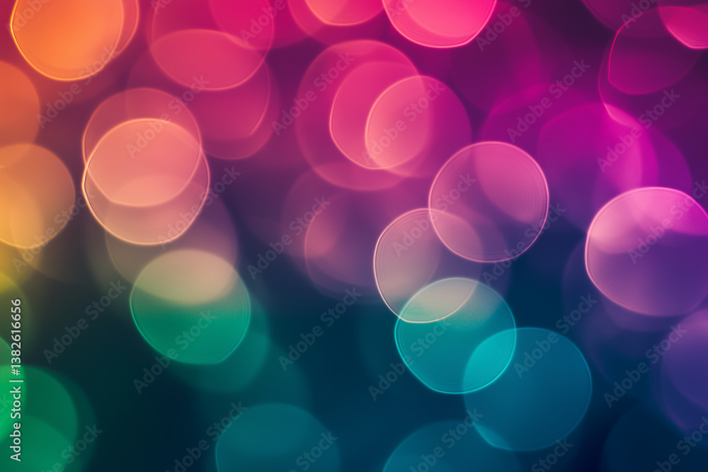 Poster abstract bokeh background with colorful lights creates festive mood