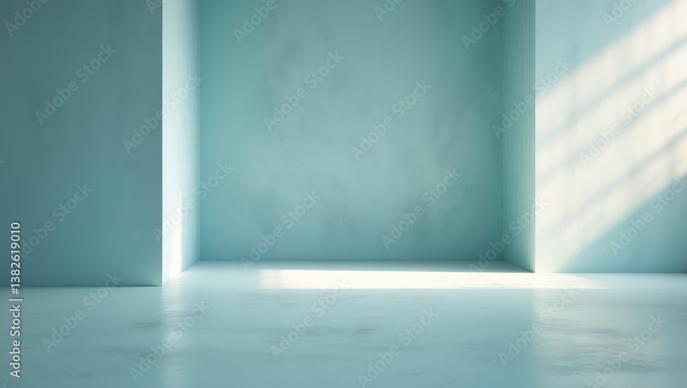 Poster abstract blue color gradient studio backdrop for product display. vacant room with copy space.