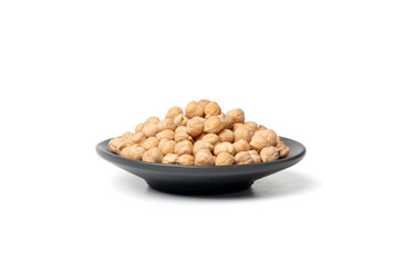 Chickpea, chick pea pile, dry Cicer arietinum fruits, raw Bengal gram legume, garbanzo beans