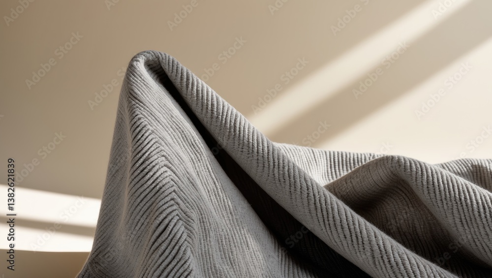 Poster abstract texture of rough fabric featuring a fiber pattern in a crisscross design for gray-colored b