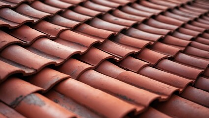 RED BRICK ROOF TILE TEXTURE, RED CLAY ROOF TILES, TERRACOTTA ROOF TILE TEXTURE