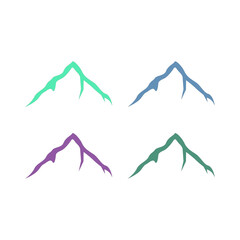 NATURAL MOUNTAINS SIGN SYMBOL LOGO VECTOR