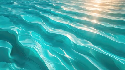 Fototapeta premium Abstract stunning ripple wave and clear water surface in swimming pool, Water wave for background and abstract.